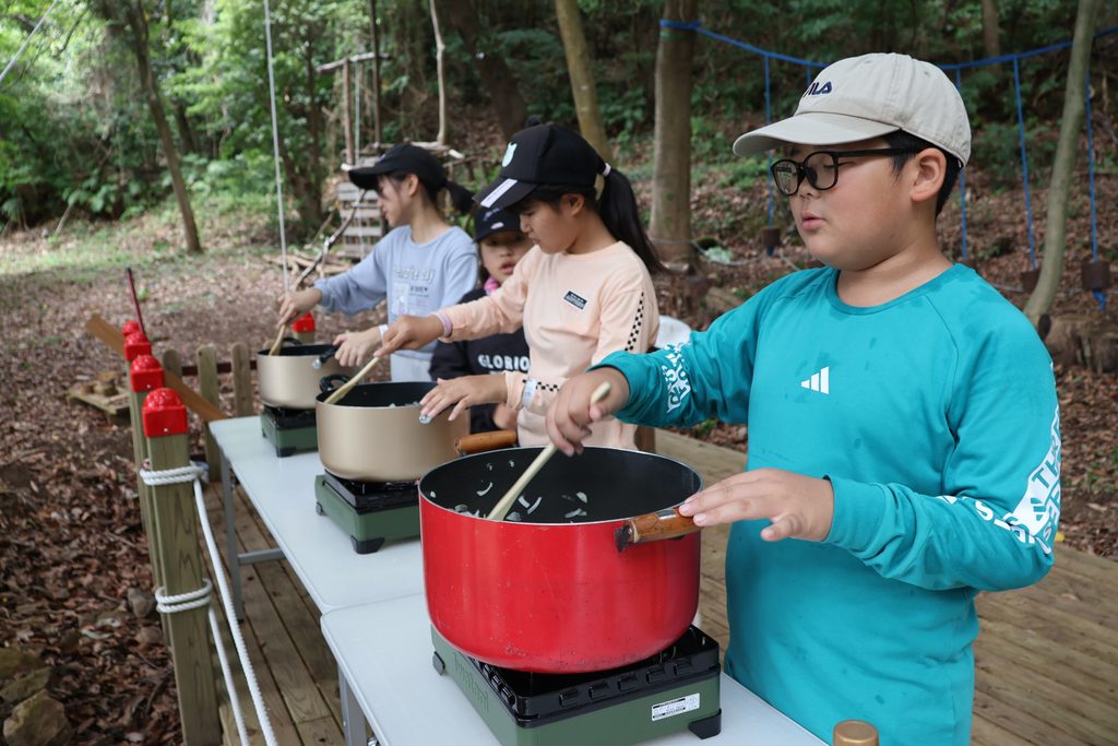 デーキャンプでキーマカレー作り。(R8.8.27)